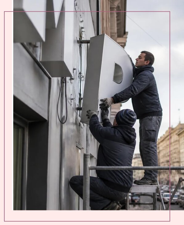 Изготовление и монтаж больших объемных букв в Славгороде