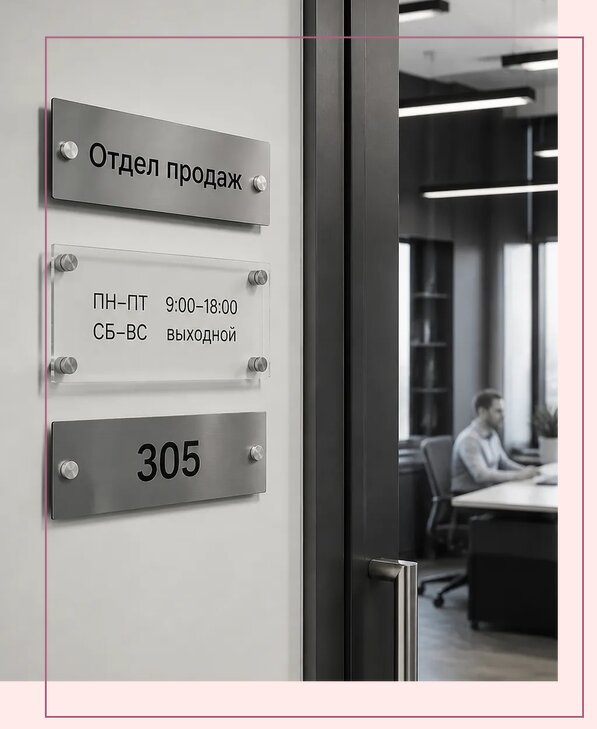 Офисные таблички на дверь в Славгороде по цене от 5096 р. | Аванза-Слд
